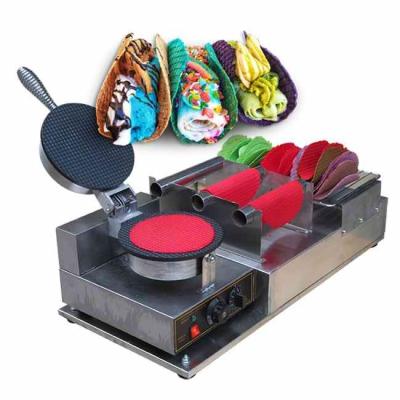 China Factory Free Shipping Europe Taco Mexico Waffle Baked Snack Machine/Mexico Fried Ice Cream Machine/Taco Muffin Machine for sale