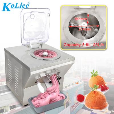 China 2022 snack factory can feed fresh fruit nut puld upright ice cream maker hard gelato batch freezer making machine with bottom discharge door for sale