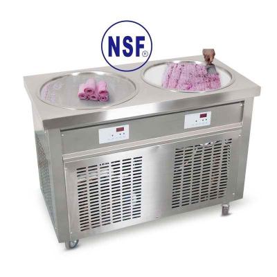 China Snack Factory Free Shipping To USA Tax Included Electro Freeze Roll Frying Ice Cream Machine / Ice Cream Roll Machine With NSF ETL CE Rohs for sale