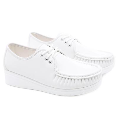 China Wholesale Microfiber Breathable Non-slip Comfortable Hospital Wedge Mum Cushion Air Cushion Women White Nurse Shoes for sale