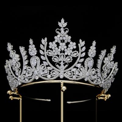 China Wedding Tiara Zirconia Bride Luxury Crowns and High Quality Wedding Tiara Crown Bridal Cubic Zirconia for sale