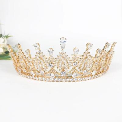 China Wedding Tiara Large Pageant Crowns For Wedding Hair Tiaras Wholesale Beauty Pageant Bridal Hair Tiaras For Girls for sale