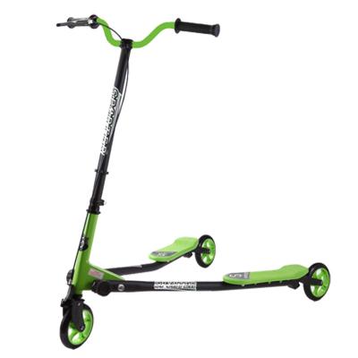 China Polyurethane Flicker Scooter Teens 145mm PU Wheels Outdoor Toys Tri Sporter Scooters With Hand Brake for sale