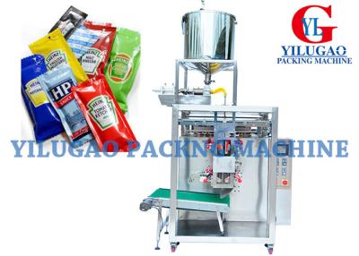 China 6 Line 4 Side Cutting Counting Sauce Packing Machine With Mitsubishi PLC Control System for sale