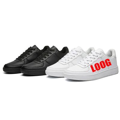 China Non Slip And Soft Comfortable Custom Made Black And White Sneakers Skateboard Shoes From LOOG Factory Wholesale for sale