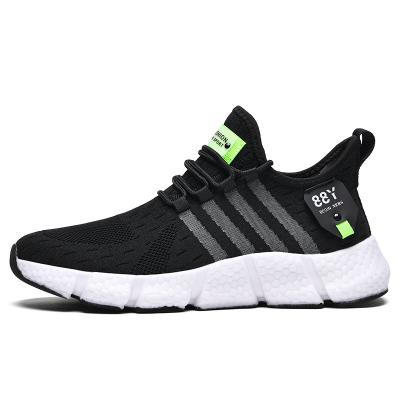 China Breathable wear resistance 2021 commercial direct fashion casual shoes breathable sports plus size men's sports shoes for sale