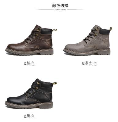 China Best Heat Slip Resistant Selling Fashion Men's Boots Slip Resistant Warm Leather Men's Boots for sale