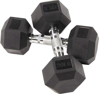 China Use at Home China 2020 Produces High Quality Rubber Dumbells Hex Dumbbell Weightlifting Hex Dumbbells for sale