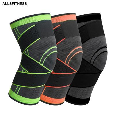 China High-performance anti-slip system fabric absorbs sweat & Odorless sports compression knitted knee pads are suitable for running, outdoor fitness, mountaineering, breathable straps knee pads for sale