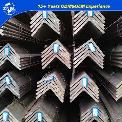 China Acero de barras de acero de ángulo galvanizado y sumergido en caliente con grosor de brida de 8 mm y 64 mm en venta