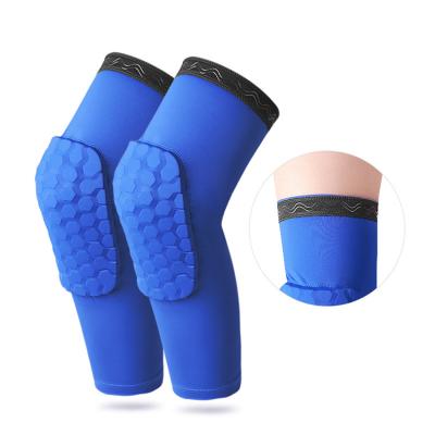 China New products adjustable elasticity long wholesale breathable anti-collision honeycomb knee pads outdoor sports men and women for sale