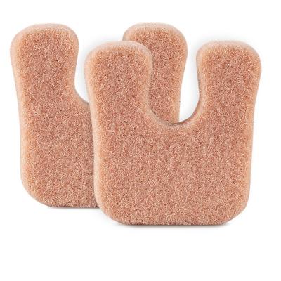 China Amazon Hot Selling Feet U-shaped Wool Insoles Felt Wool Foot Correction Pad Multifunctional Wear-resistant Casual Foot Callus Cushions for sale