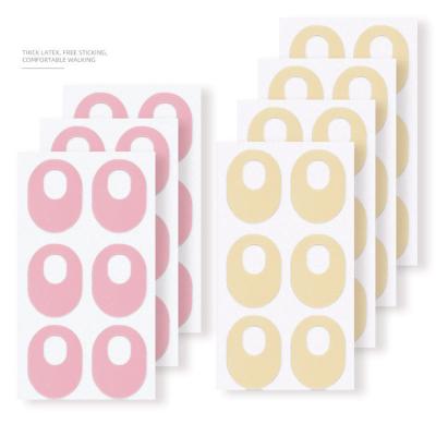 China 6 Pcs Skin Friendly New Shape Latex Foot Foam Invisible Cushion Pad Corn Sticker Anti Callus Super Soft Breathable Pink Oval Anti Chafing for sale