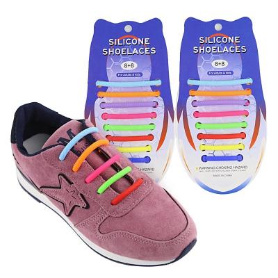 China Round creative design silicone three-dimensional elastic lazy laces release all-match elastic sports laces creative laces for sale