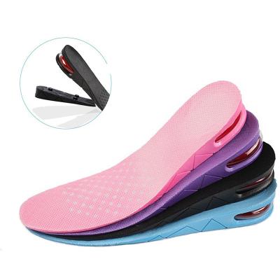 China Shock Absorption Adjustable Detachable Invisible Waist Cushion Air Lift PVC 2-Layers Insoles With Cuttable Sizes for sale