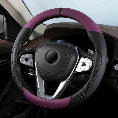 China Sports steering wheel cover wholesales car steering wheel cover universal genuine leather steering wheel cover for sale