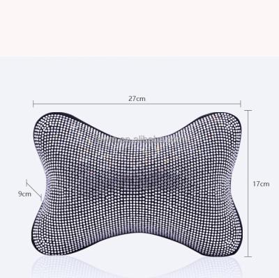 China Diamond+Memory Foam Bling Women Car Seat Headrest Neck Rest Cushion Memory Foam Car Neck Pillow Crystal Car Neck Pillow for sale