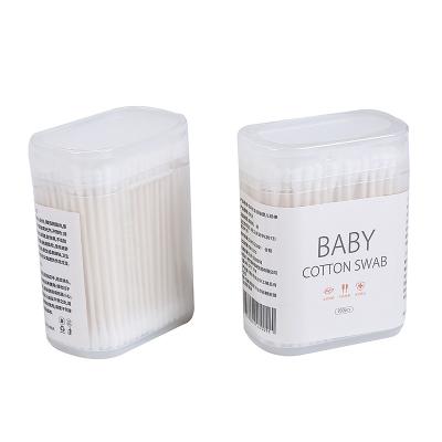 China It is for babies design high quality biodegradable paper stick hot selling main double cotton pad for sale