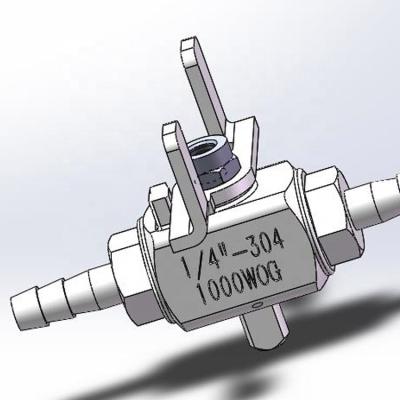 China General stainless steel mini ball valve with burrs on both sides ball valve for hose pipe connector ball valve for sale