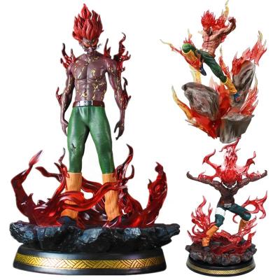 China Eco-Friendly PVC Materia 3 Styles Narutos Could Anime Toy Collectible Model Armor Led Eyes Narutos Shippuden Eight-Door PVC Action Number Guy Statue for sale