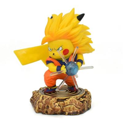 China Toy Pokem Son Goku Kamami Kawaii Model Toys For Children Room Decoration Ornaments Anime Action Figures Pika-Chu Cartoon Cosplay for sale