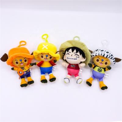 China Toy Tony Chopper Luffy Pendant Soft Stuffed Plush Key Chain One Piece Cosplay 4PCS/SET 10cm Plush Dolls Handbag Ornaments Toys for sale