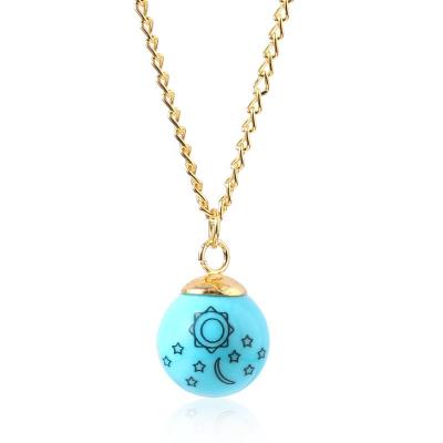 China Fashion Anime Cosplay Necklace The Seven Deadly Sins Moon Stars Pendant Necklace For Girl Cosplay Jewelry Gift for sale