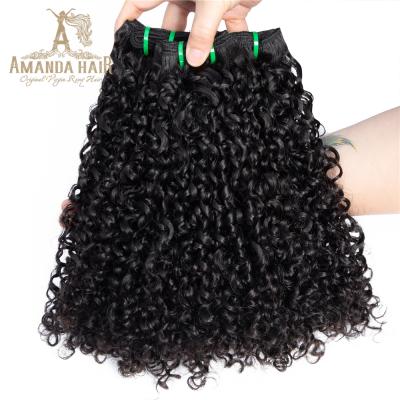 China Good Thickness With Little Amanda Hair 10A 11A 12A Grade Virgin Brazilian Short Hair Cuticle Aligned Pixie Curl Double Drawn Hair Extensions for sale