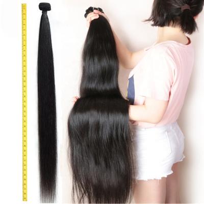 China Silky Straight Wave 32 34 36 38 40 Straight Inch 100% Raw Indian Remy Human Hair Extensions Women Long Hair Bundles for sale