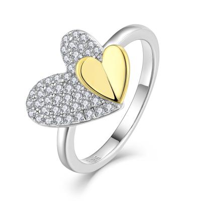 China Resizable Stylish Bling Rings Ring Heart Shape Rings Fashion Jewelry Men Women Man Jewelry New Arrival CLASSIC for sale