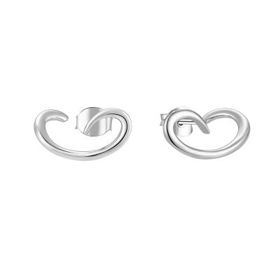 China Korean Style 925 Sterling Silver Stud Earrings Cute Small Heart Shape Young Female Fashion Jewelry Stud Earrings for sale