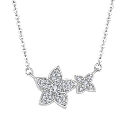 China Cute High Quality Custom Personalized Elegant Zodiac Necklace 925 Sterling Silver Flower Shape Necklaces For Women for sale