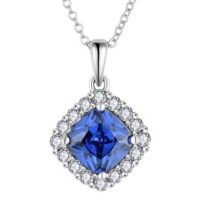 China Vintage Fashion Fine Natural Tanzanite Jewelry Pendants Charm 925 Sterling Silver Pendants For Women Necklace for sale