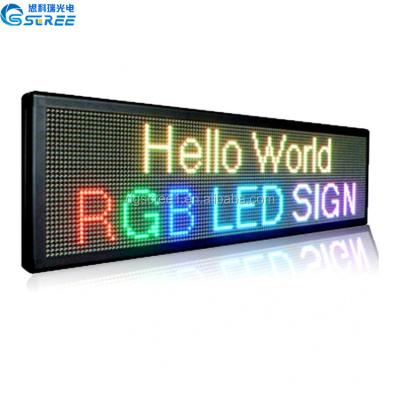 China Night Outdoor Store LED Scrolling Screen P10 Full Color Continuous Text LED Sign For Shopping Mall for sale