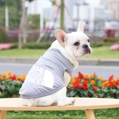 China Spring Sustainable Summer Breathable Dog Clothes Fashion Solid Color Polyester Pet Vest for sale