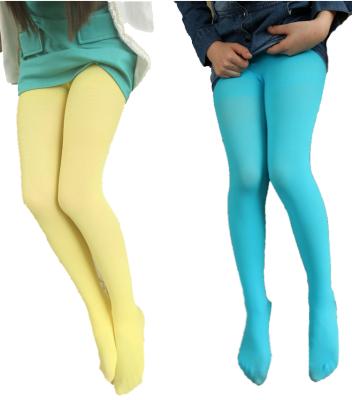 China Kids Antibacterial Candy Tube Pantyhose Dance Colorful Silk Tights for sale