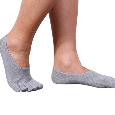 China Wholesale Men's Invisible Cotton Antibacterial Five Toe Socks for sale