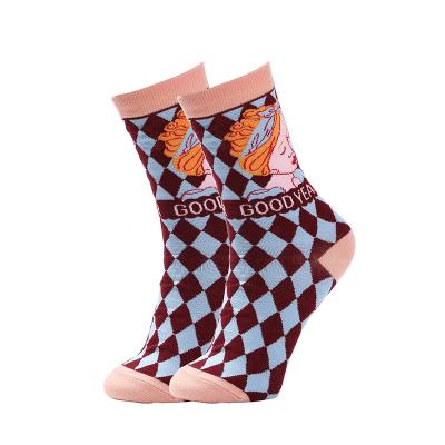 China Pure Outdoor Crew Cat Pattern Cotton Socks Autumn And Winter Breathable Personality Tide Happy Socks For Women And Men for sale