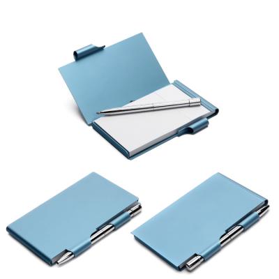 China Mini Aluminum Mini Notepad with Pen for sale