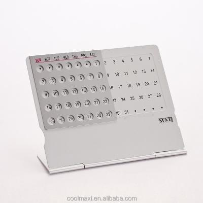 China Aluminum Table Calendar Perpetual Calendar for sale