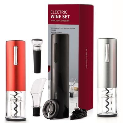 China Recycling Using Cork Screw USB Automatic Rechargeable Electric Wine Opener Newest Arrival Gift Items With Power Indicator for sale