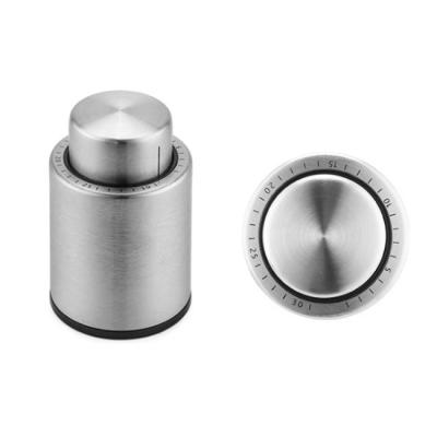 China Non Spill Custom White Logo Metal Stainless Steel Luxury Wine Pump Bottle Stopper Wine Preserver for sale