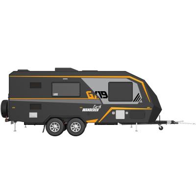 China High Quality Outdoor Travel Caravan With Hard Top On Earth Intimidating Electric Off Road Adventure Hybrid Car Moving Camper Trailer for sale