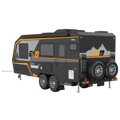 China Outdoor Travel Chinese Manufacturer Motorhome Off Road RV Expedition Caravan Camper Trailer For Family Travel Hybrid Trailers for sale