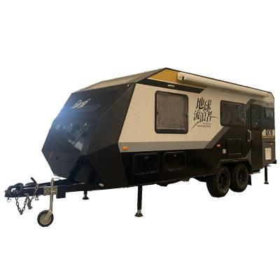 China Outdoor Travel Hard Roof 4x4 Caravan Off Road Australian Camper Trailer Motorhome Cheap Large Space Moving Trailer for sale