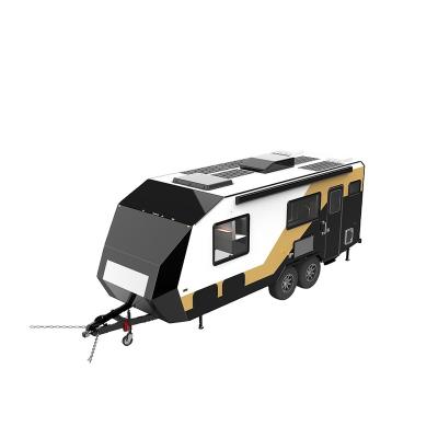 China New Style Outdoor Travel Off Road RVs Light Weight Off Road Chassis Camper Trailer With Noise Tent Trailers Caravan for sale