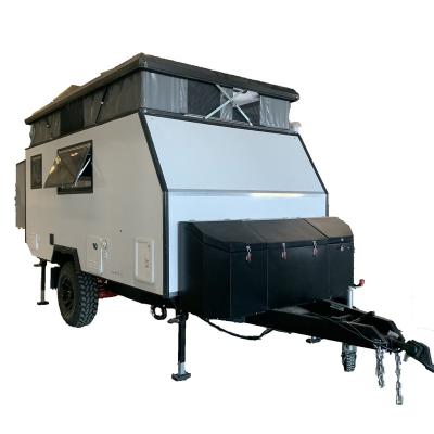 China Outdoor Travel Off Road Caravan Travel Trailer Chinese Manufacturer Slide Trailer Camper Carrier Toy Camping for sale