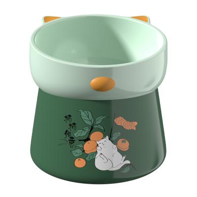 China Sustainable High Dog Bowls Adjustable Raised Bowl With 2 Ceramic Food Holder Non-Slip No Spill Dish Adjusts To 3 Heights 2.8inch for sale