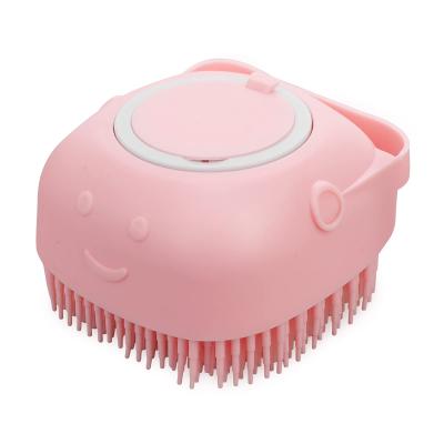 China Viable Dog Bath Brush Comb Silicone SPA Shampoo Massage Brush Shower Hair Removal Comb For Dogs Cats Cleaning Grooming Tool for sale