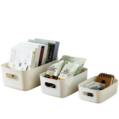 China The Basket 2# Contemporary White Plastic Sundries Plastic Storage Box With Handle PP Barrel Storage Baskets Plastic Toys Box for sale